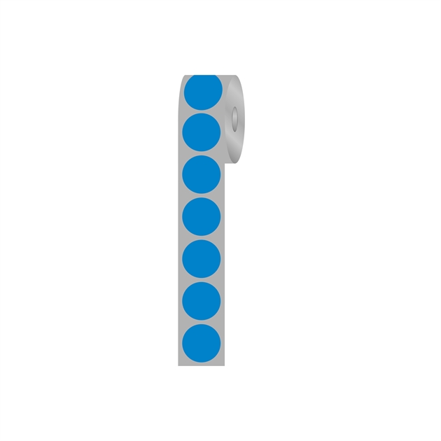 Runde etiketter, Ø13 mm, blå, 1.000 stk.
