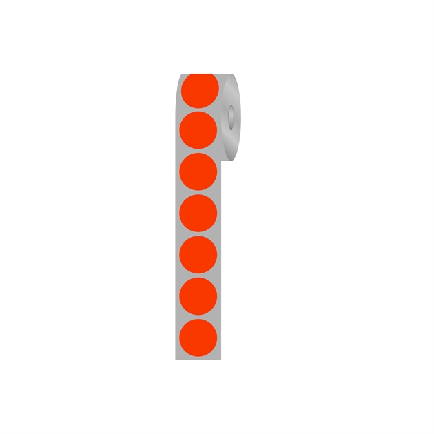 Runde etiketter, Ø13 mm, orange, 1.000 stk.