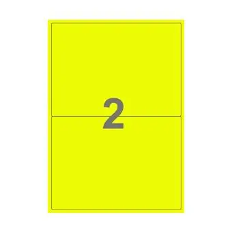 2 etiketter/A4-ark, 199,6 x 143,5 mm, ScanNeon, 100 ark - Alle A4-etiketter