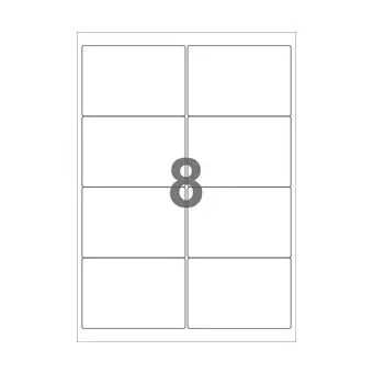 8 etiketter/A4-ark,  99,1 x 67,7 mm, ScanTrans, 50 ark - Alle A4-etiketter