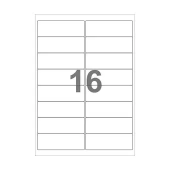 16 etiketter/A4-ark, 99 x 33,9 mm, ScanFoil, 50 ark - Etiketter i folie (heavy duty)
