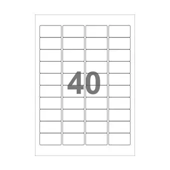 40 etiketter/A4-ark,  45,7 x 25,4 mm, ScanFoil, 50 ark - Etiketter i folie (heavy duty)