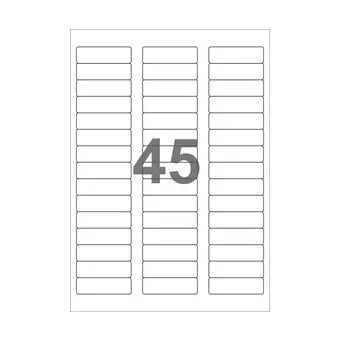 45 etiketter/A4-ark,  58 x 17,8 mm, ScanTrans, 50 ark - Gennemsigtige etiketter