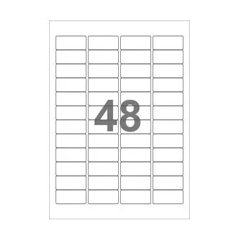 48 etiketter/A4-ark,  45,7 x 21,2 mm, ScanFoil, 50 ark - Etiketter i folie (heavy duty)